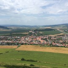 城から見たスピシュスケー・ポドフラジエおよびカピトゥーラ