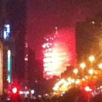 台北１０１のカウントダウン花火（ボケボケ写真ですみません）