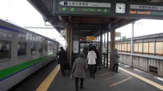 千歳から苫小牧まで乗車した