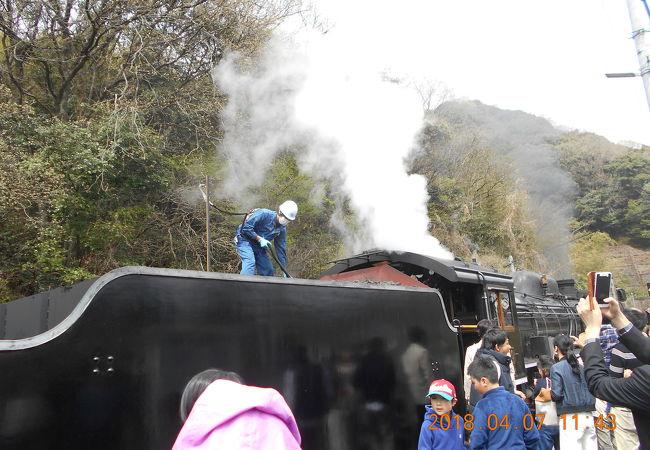 SL山口号でしばらく停車　写真撮影しました