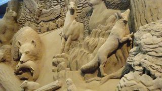 精巧な砂像が見れます。