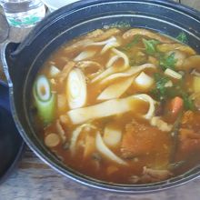 熱々のほうとう。