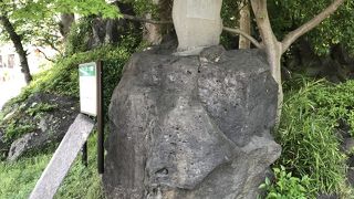 道路の真ん中にあります