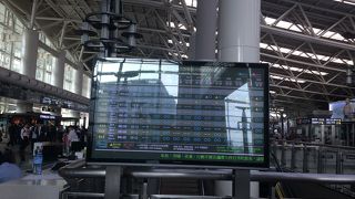 コンコース広く、隣に駅ビルあり