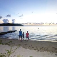 宿泊棟徒歩3分浜辺からの夕日