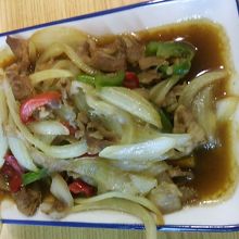 豚肉と玉ねぎの山椒風