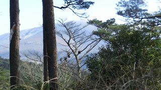 道路からは新燃岳が見えました