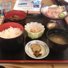 ニジマス刺身定食