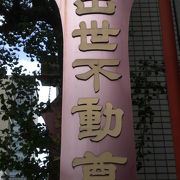 神田出世不動尊は、神田駅南口を出て、西に２５０ｍほど進むと南側にあります。