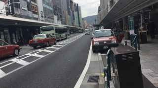 昼間は賑やかで人通りの多い通り