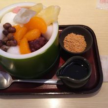 ゴマきな粉クリームあんみつ