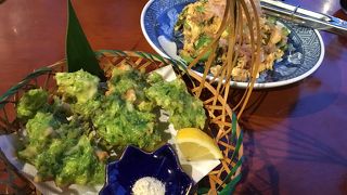 アオサの天ぷらが美味しかった