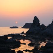 夕日の名所、七浦海岸