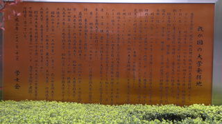 我が国の大学発祥の地の碑が、白山通りの一ツ橋交差点の角に置かれています。