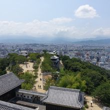 大天守より南方向の眺望。