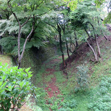 弧を描いていました…こんな堀、初めて見ました