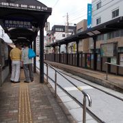 長崎の路面電車の停留場の一つです。