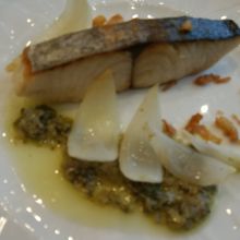 魚料理　ちょっと色合いがさびしい