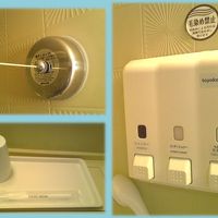 バスルームの消耗品と備品。