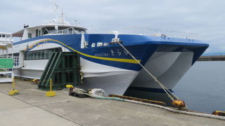 行きは普通船フェリー帰りは高速双胴船を利用