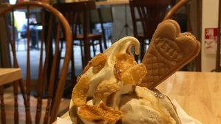 ソフトクリームメインのカフェ