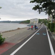 舘山寺にある海水浴場