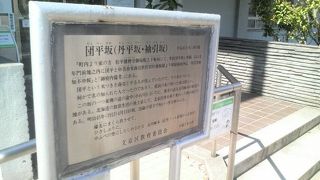 「米つきの団平さん」にちなんだ坂道だそうです