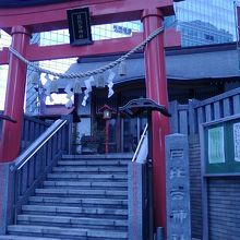 都会の真ん中にあります。