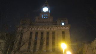 夜の旧江海関 (上海税関)