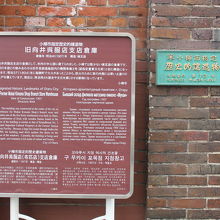 旧向井呉服店倉庫の説明板