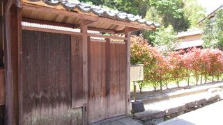 生垣から建物が見えました