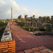 城壁が残る田舎町