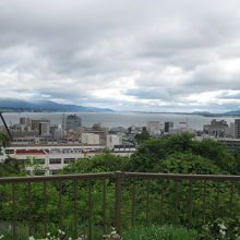 琵琶湖一望する大津SA