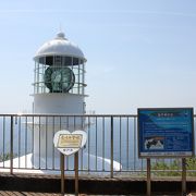 岬の高台に設置されている灯台