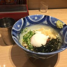 朝の釜玉うどん