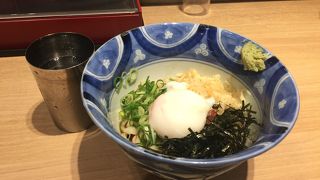 朝の釜玉うどん！