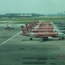 KLIA2は、ほぼエアアジアオンリーです