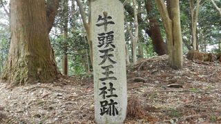 標高702ｍの木々に囲まれた街道脇にある廃寺跡