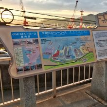 歴史の見える丘にて、観光案内板。