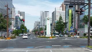 岡山城の最寄り駅である県庁前へのバスも途中までこの通りを走ります。