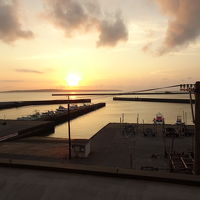 夕日もしっかり見えました