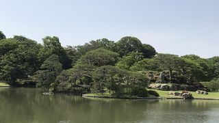 池の中の島の築山