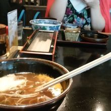 山芋蕎麦を頼みました。