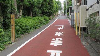 幅の狭い坂道です。