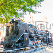 国立科学博物館の入口にある蒸気機関車です。