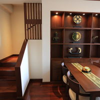 デュプレックススイートのお部屋。2階にベッドルームあり