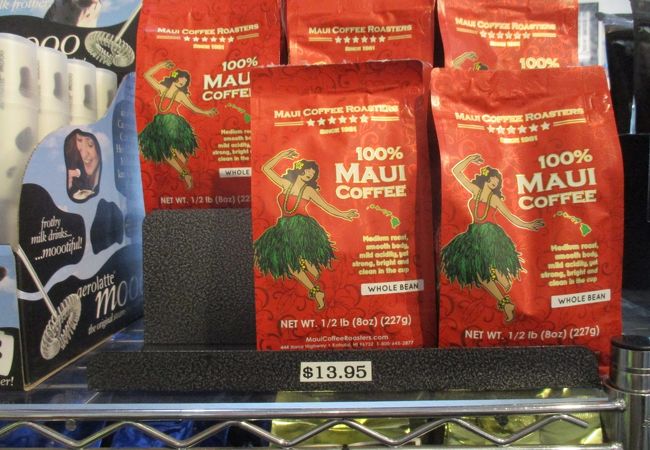 ハワイ島産のコナ・コーヒーを越えたともいわれるマウイ産の珈琲も味わえる珈琲店です。