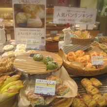 人気パンがランキング別に並んでいます