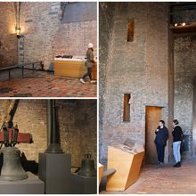 鐘楼内部の展示スぺース