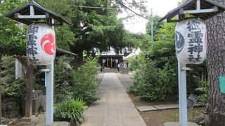 区内最古の狛犬があります